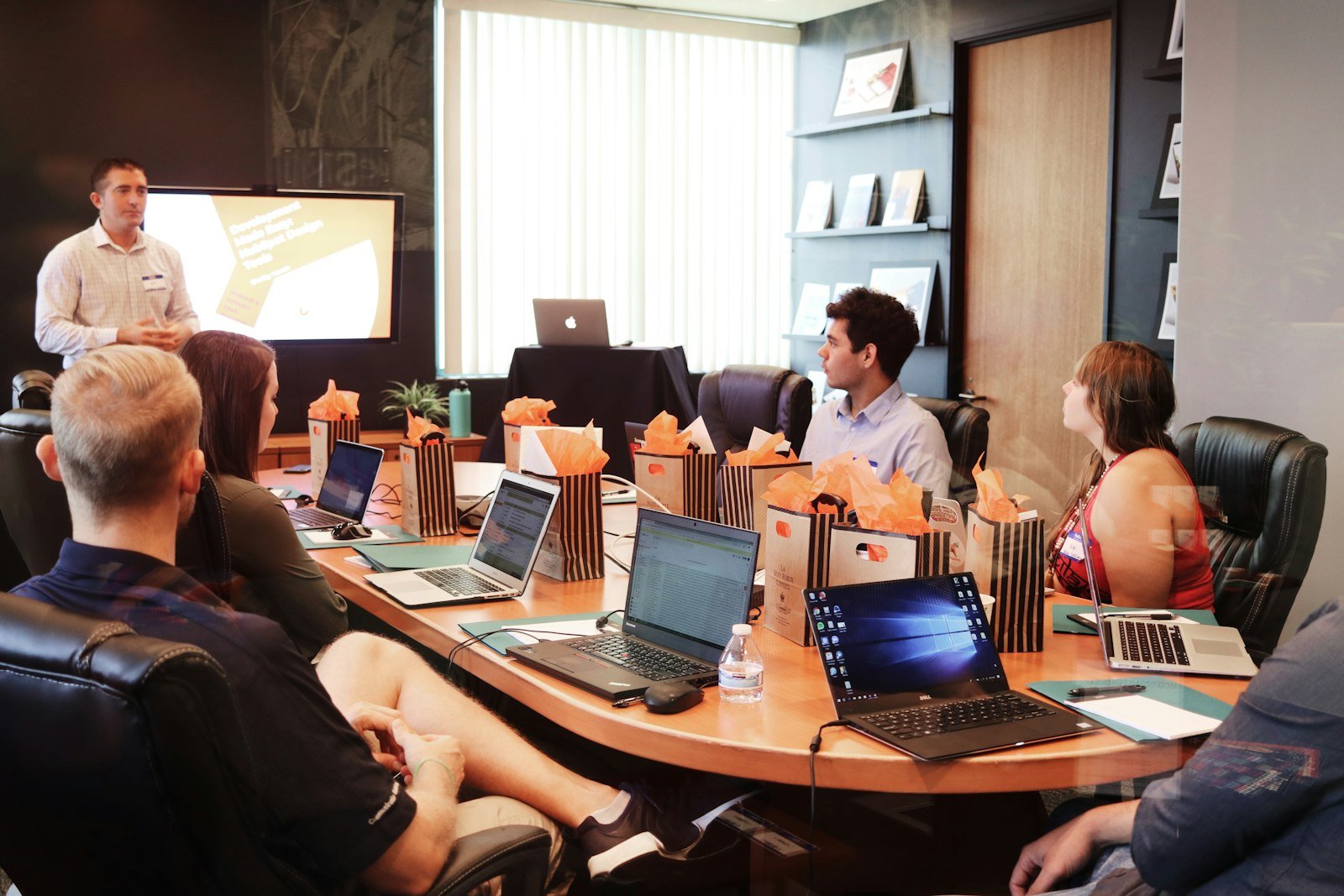 Marketing agency team presenting a campaign strategy